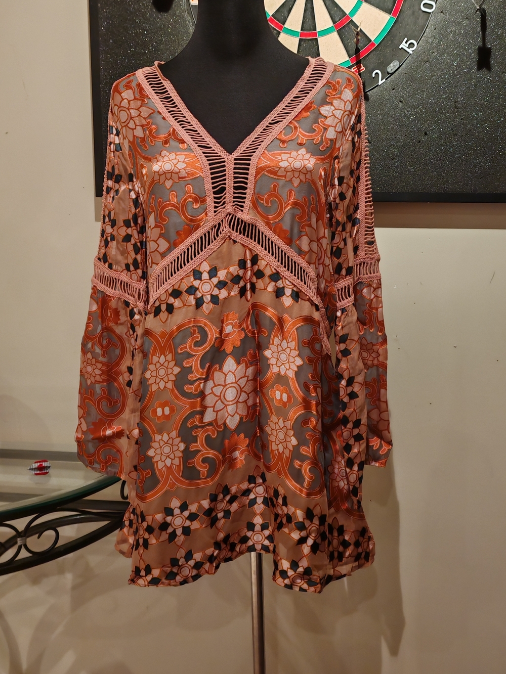 For Love & Lemons Juliet Dress - Maroon, sz Small 0185 - Picture 5 of 17
